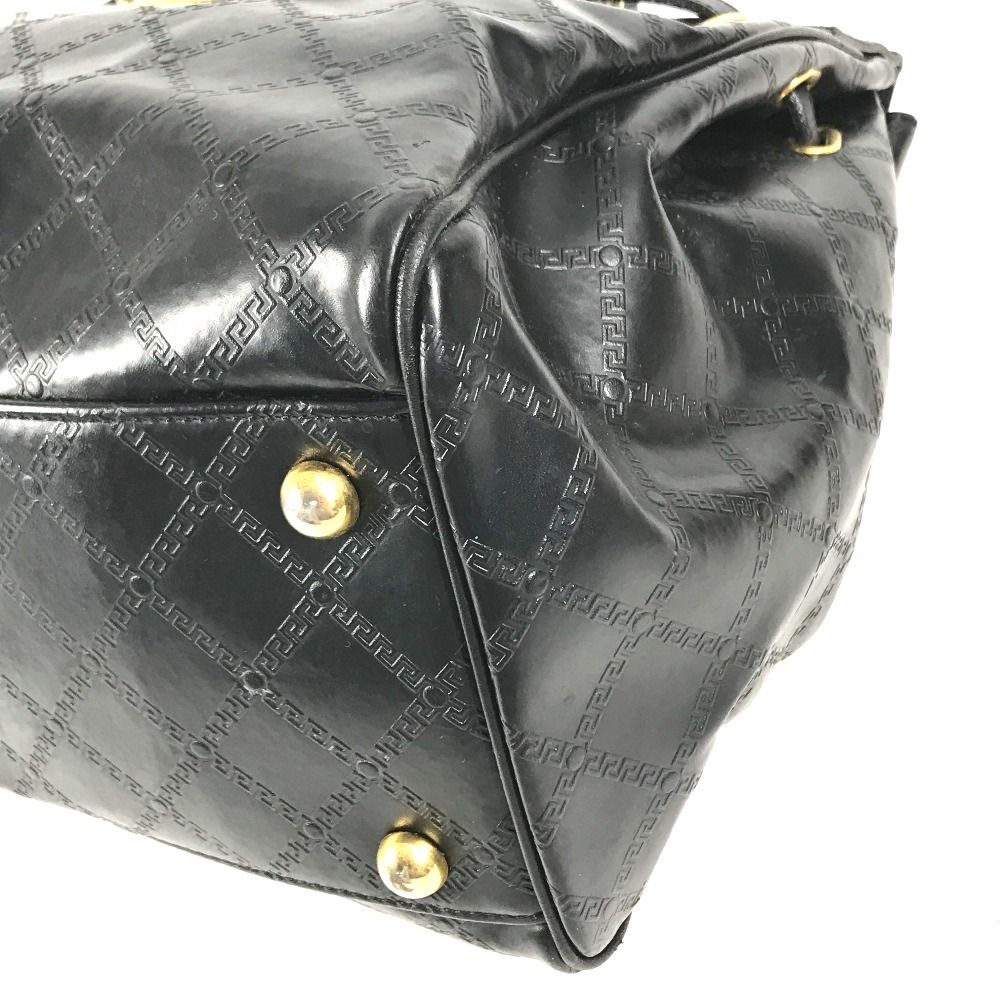 Versace Boston Bag Medusa Logo Leather Black — view 6
