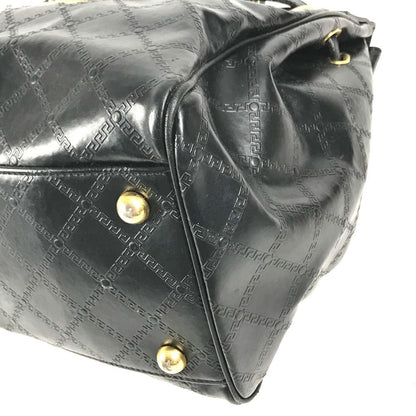 Versace Boston Bag Medusa Logo Leather Black — view 6