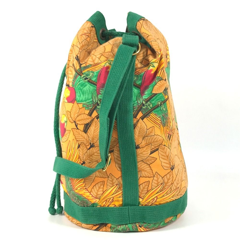 Hermes Shoulder Bag Bird Pattern Cotton Green — view 3
