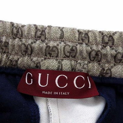 Gucci Model Pants GG Technical Jersey Shorts Supreme Beige Ebony Red Navy S — view 5