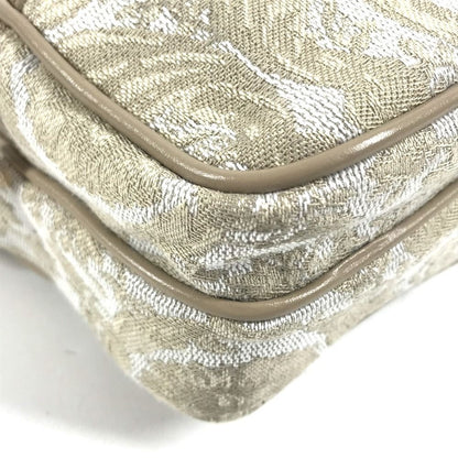 Versace Shoulder Bag Greca Logo Leather Canvas Beige — view 7