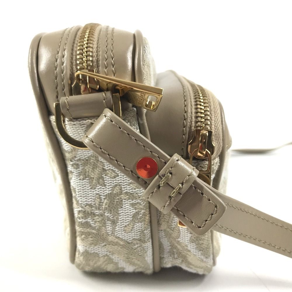 Versace Shoulder Bag Greca Logo Leather Canvas Beige — view 4