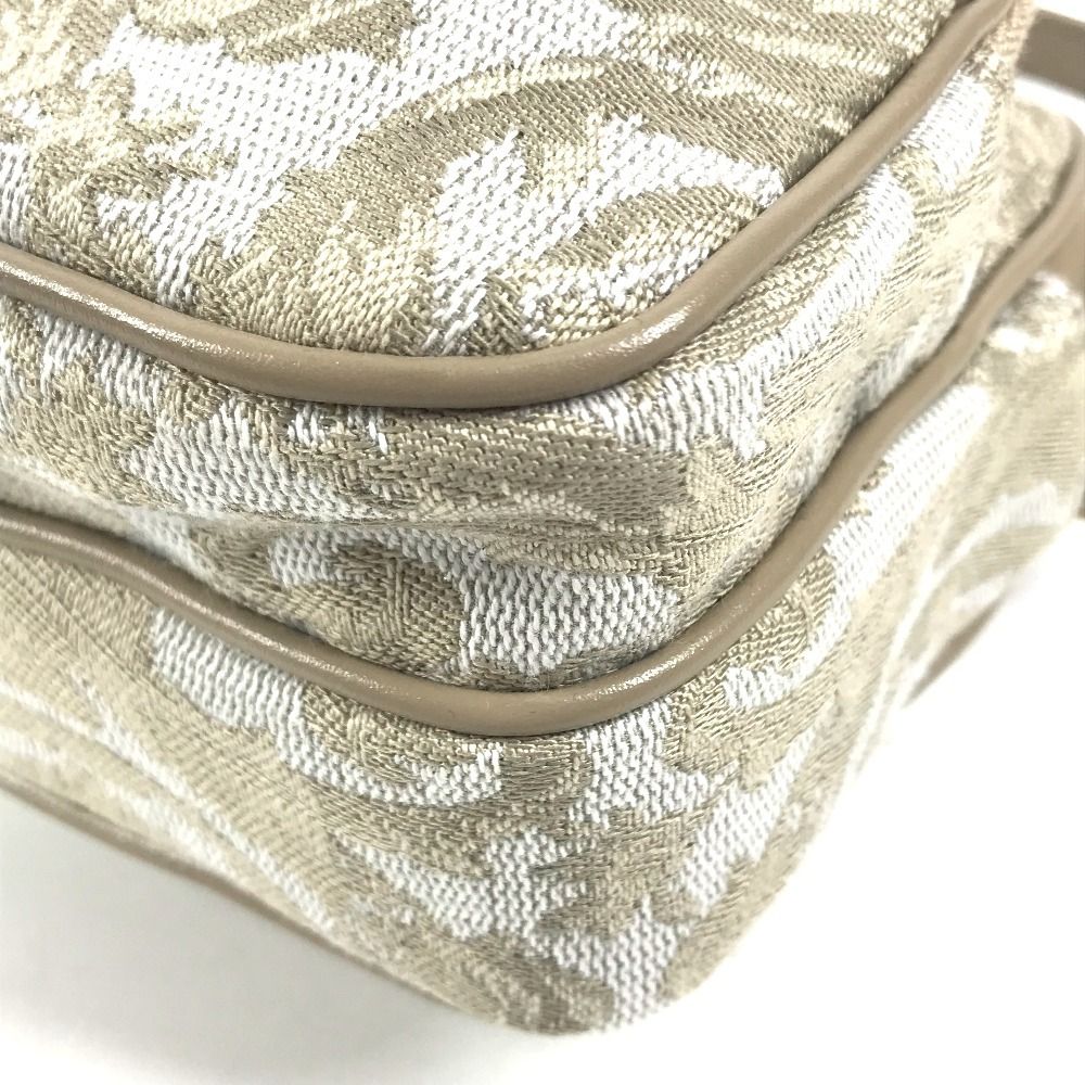 Versace Shoulder Bag Greca Logo Leather Canvas Beige — view 6
