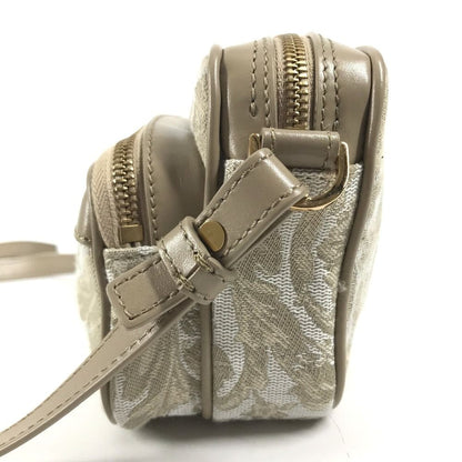 Versace Shoulder Bag Greca Logo Leather Canvas Beige — view 3