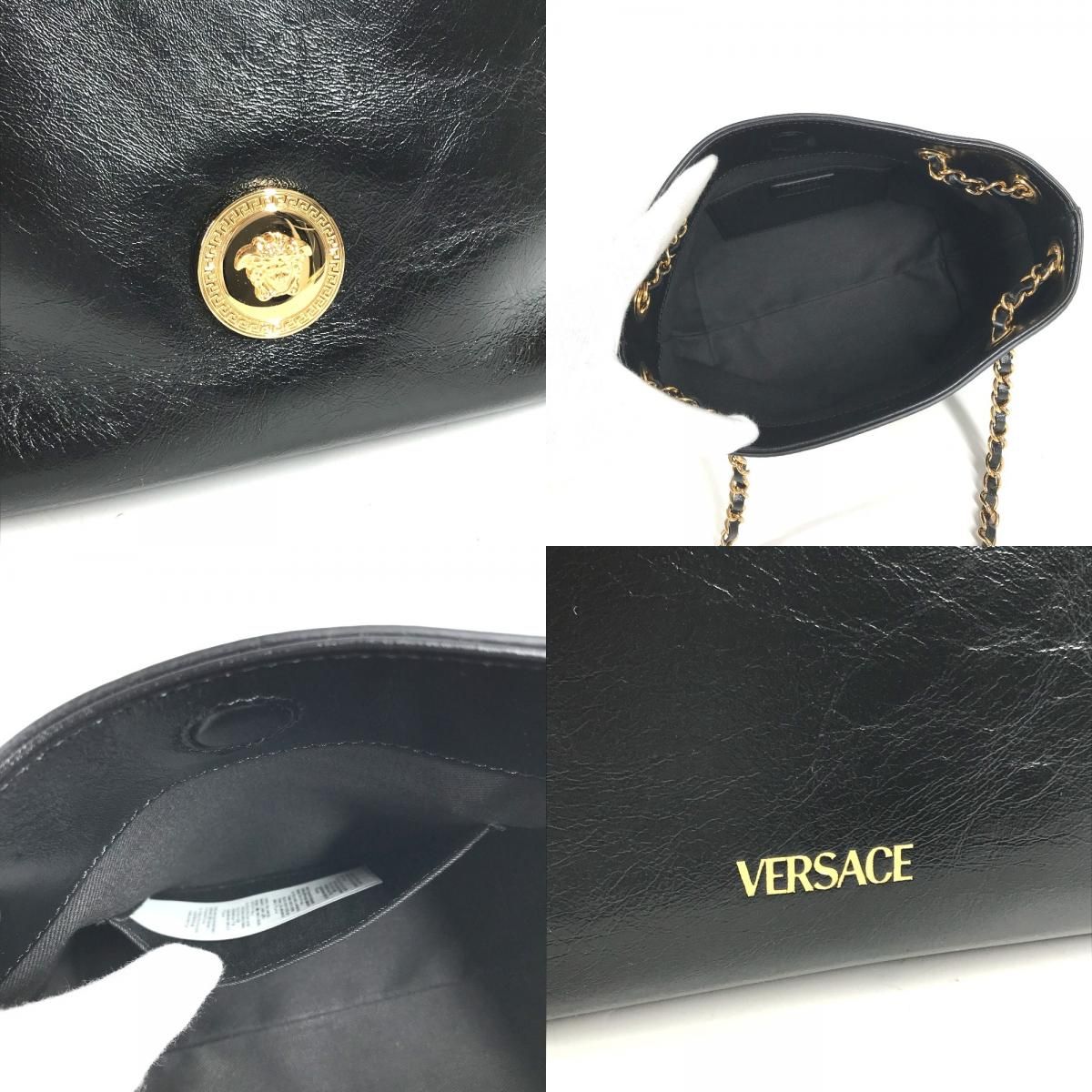Versace Shoulder Bag Medusa Logo Leather Black — view 8