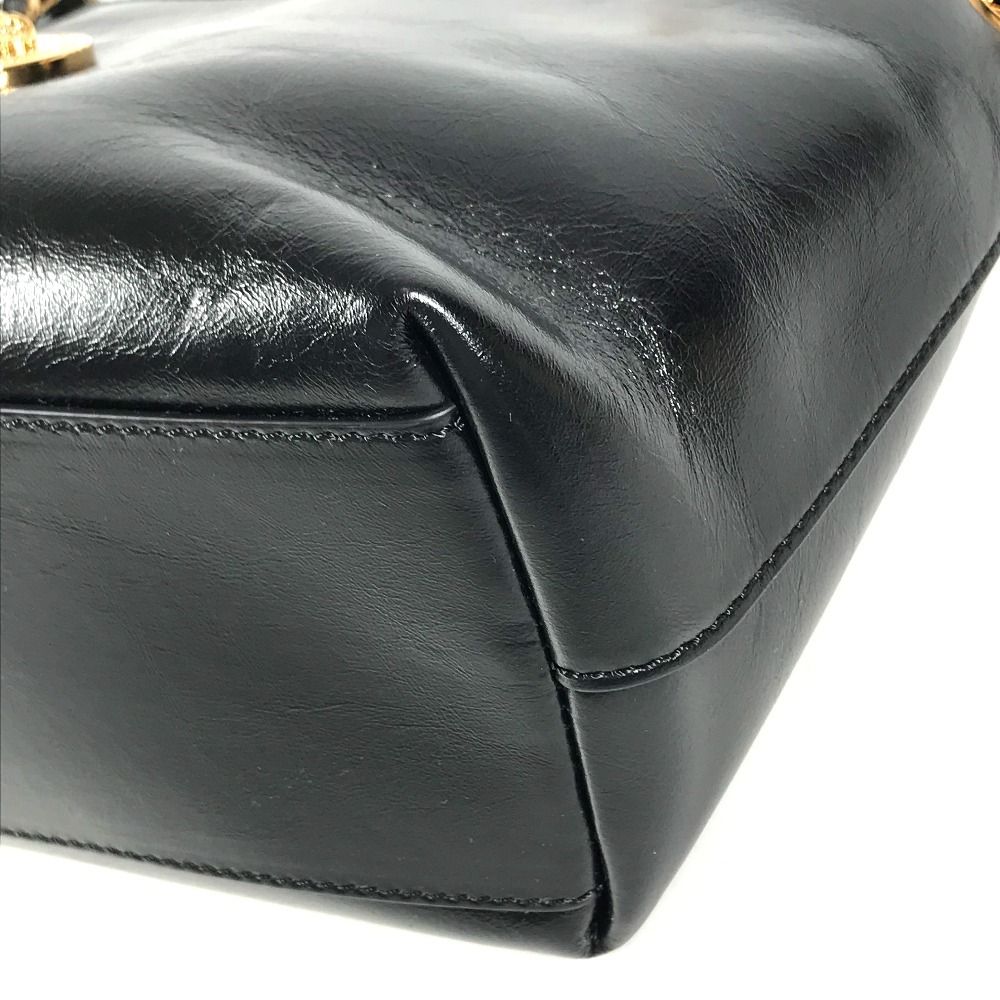 Versace Shoulder Bag Medusa Logo Leather Black — view 6