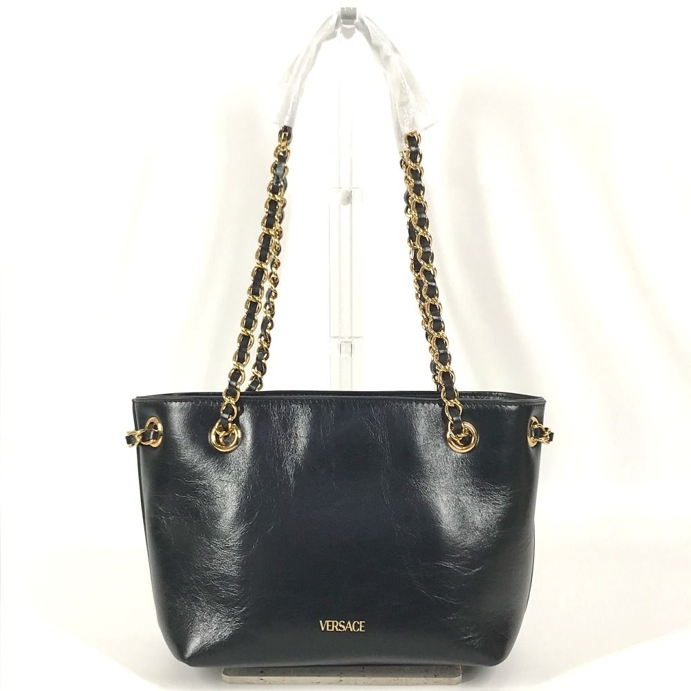 Versace Shoulder Bag Medusa Logo Leather Black — view 2