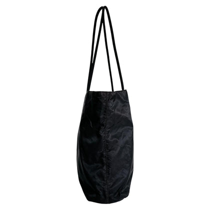 Prada Triangle Logo Lightweight Tote Bag Black — view 4