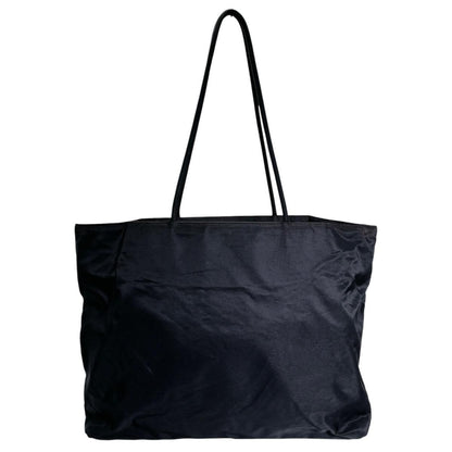 Prada Triangle Logo Lightweight Tote Bag Black — view 2