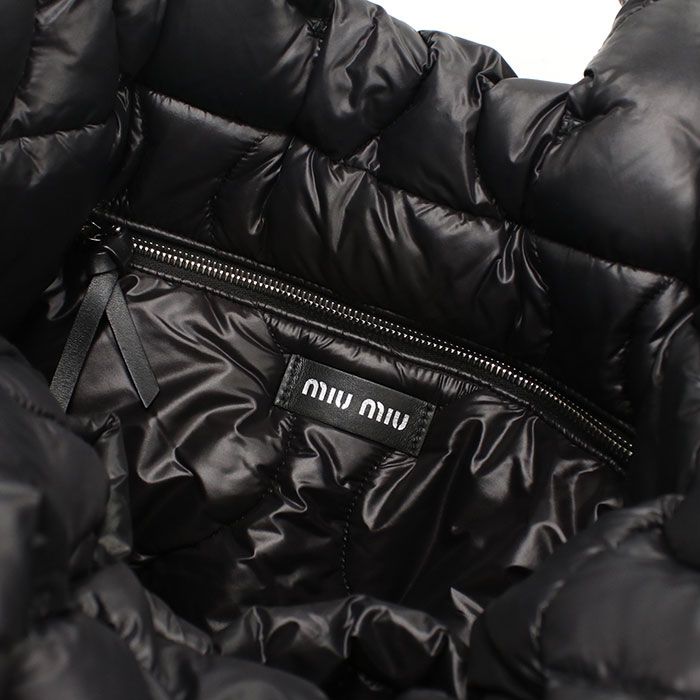 Miu Miu Tote Bag Nylon Down Feather — view 4