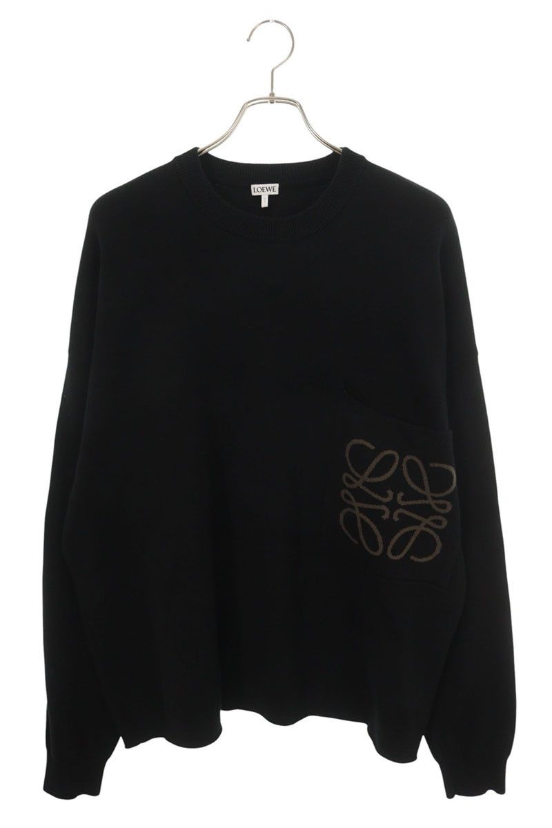 Loewe Anagram Pocket Crew Neck Knit Sweater