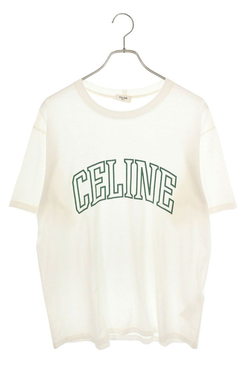 Celine Crack Logo Print T-Shirt