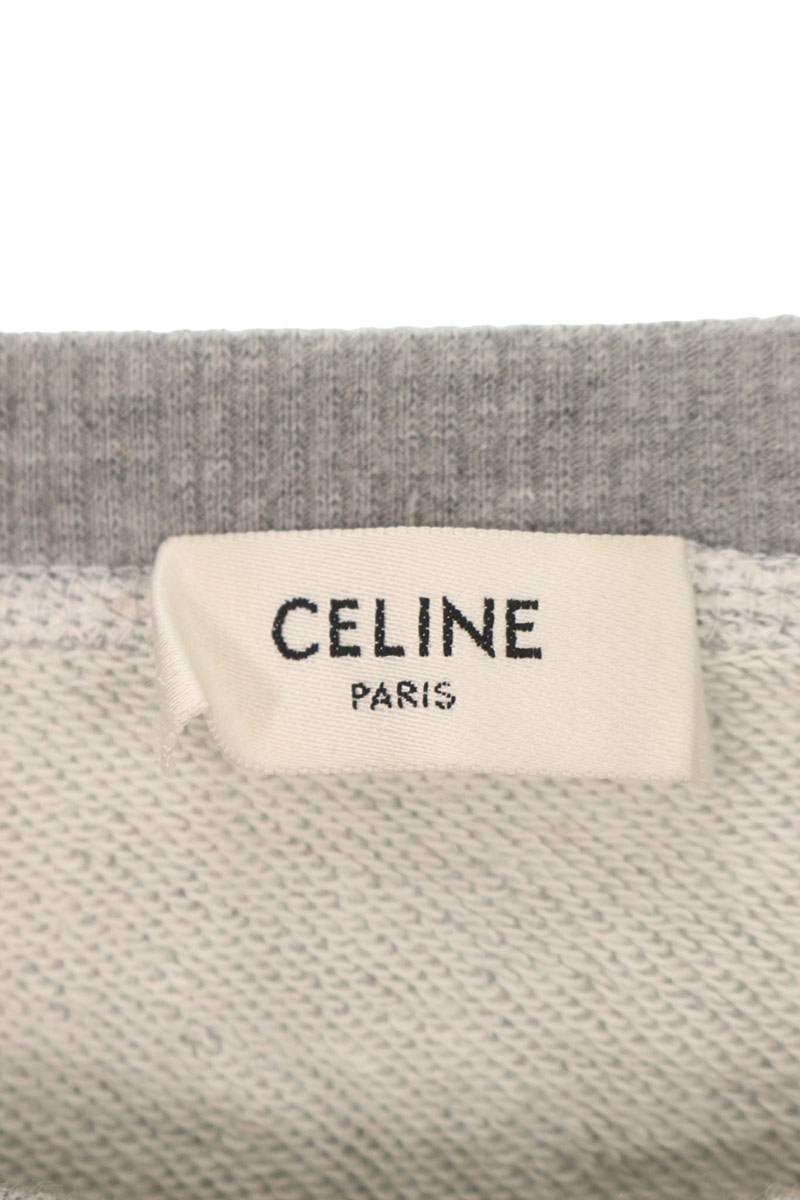 Celine Logo Emblem Print Crew Neck Sweatshirt — view 3