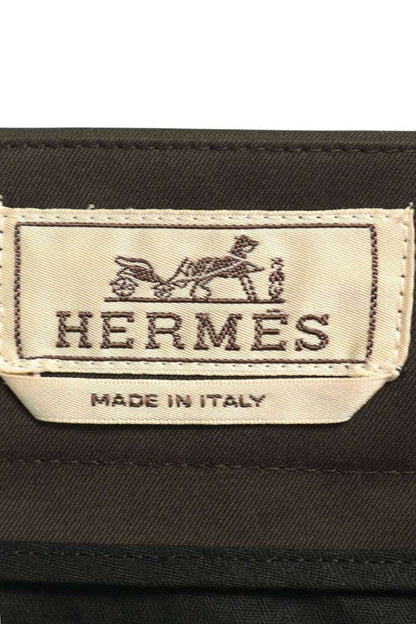 Hermes Tucked Wide Chino Long Pants — view 3