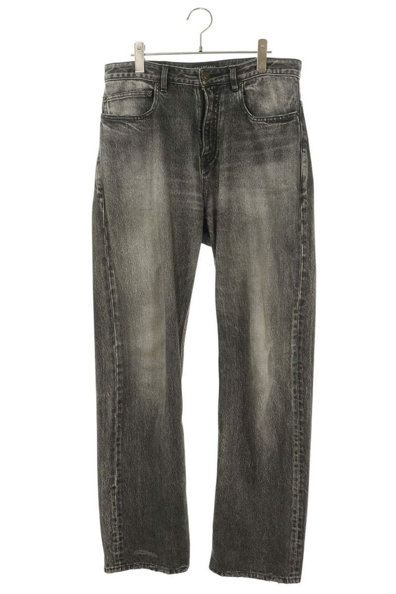 Balenciaga Medium Fit Distressed Denim Pants