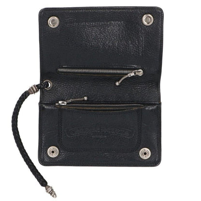 Chrome Hearts Strap Cross Ball Button Leather Wallet Wallet — view 3