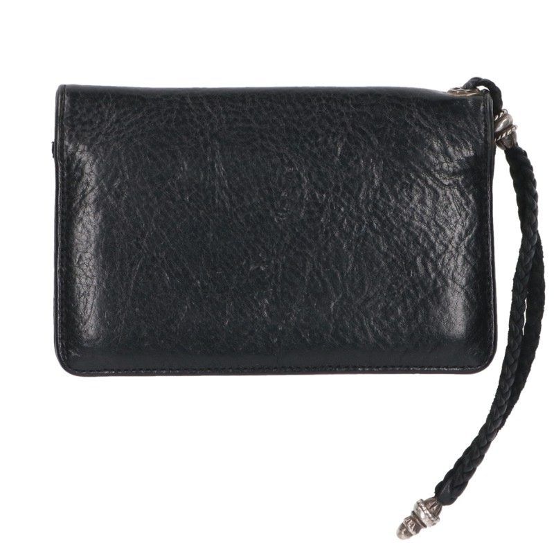 Chrome Hearts Strap Cross Ball Button Leather Wallet Wallet — view 2