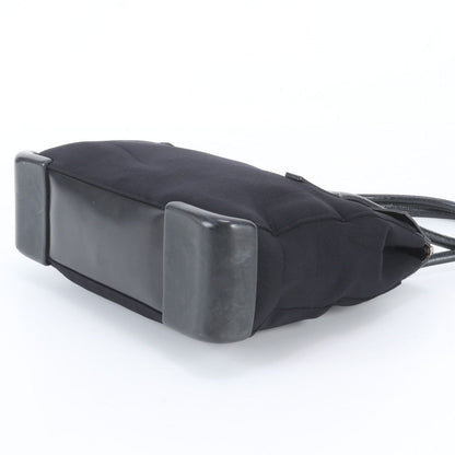 Prada Tessuto Nylon Leather Tote Bag Shoulder Hand Black — view 4