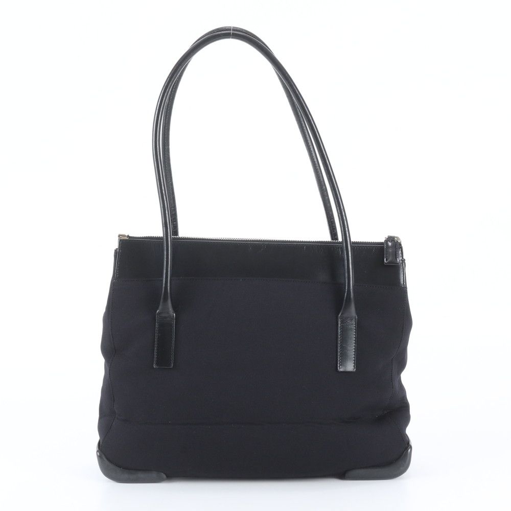 Prada Tessuto Nylon Leather Tote Bag Shoulder Hand Black — view 3
