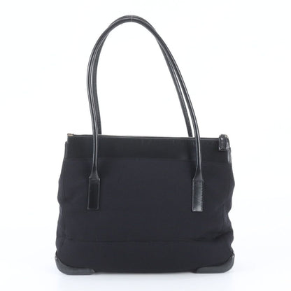 Prada Tessuto Nylon Leather Tote Bag Shoulder Hand Black — view 3