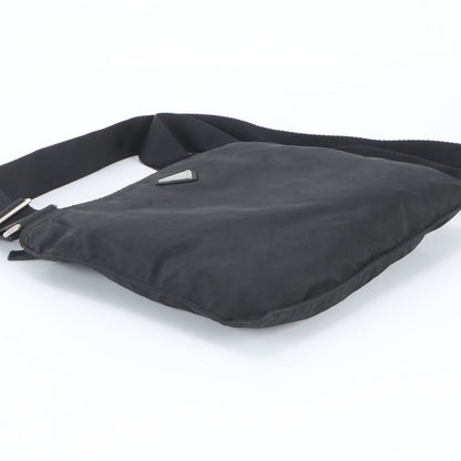 Prada Tessuto Nylon Triangle Logo Shoulder Bag Crossbody Messenger Black — view 5