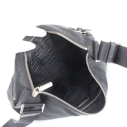 Prada Tessuto Nylon Triangle Logo Shoulder Bag Crossbody Messenger Black — view 7
