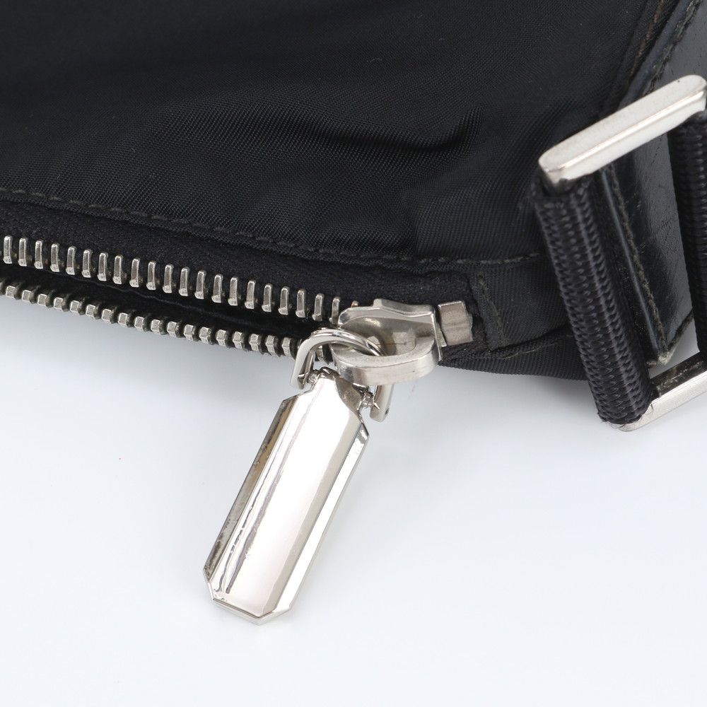 Prada Tessuto Nylon Triangle Logo Shoulder Bag Crossbody Messenger Black — view 8