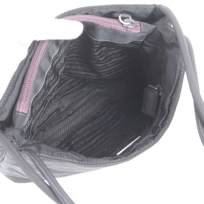 Prada Tessuto Nylon Triangle Logo Tote Bag Shoulder Black — view 7