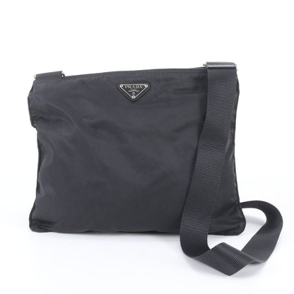 Prada Tessuto Nylon Triangle Logo Shoulder Bag Crossbody Messenger Black