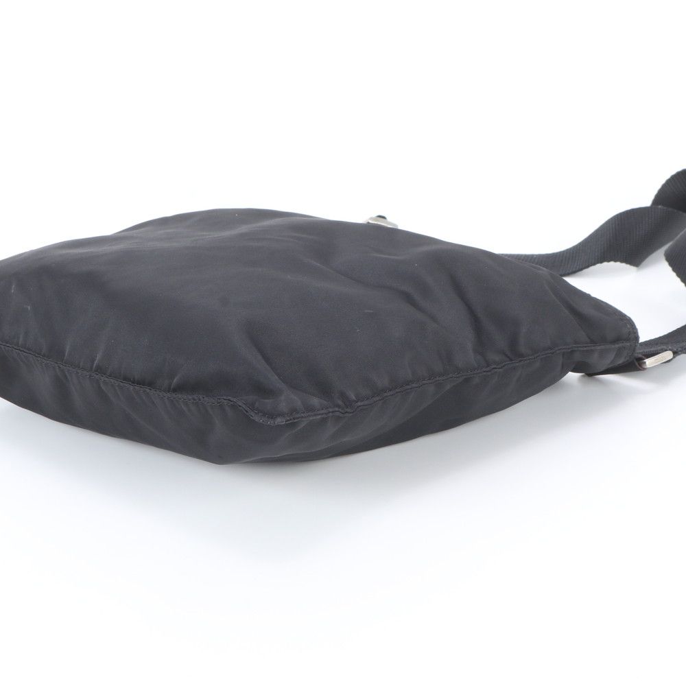 Prada Tessuto Nylon Triangle Logo Shoulder Bag Crossbody Messenger Black — view 4