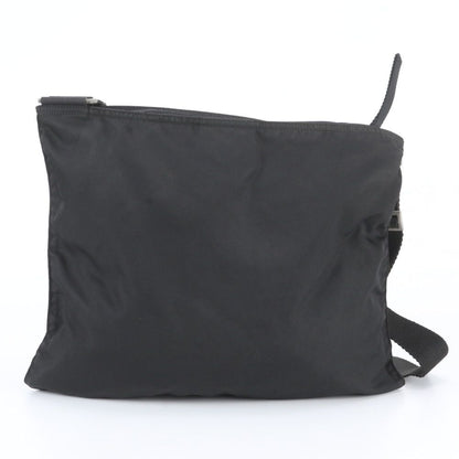Prada Tessuto Nylon Triangle Logo Leather Shoulder Bag Crossbody Messenger — view 3