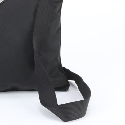 Prada Tessuto Nylon Triangle Logo Leather Shoulder Bag Crossbody Messenger — view 2