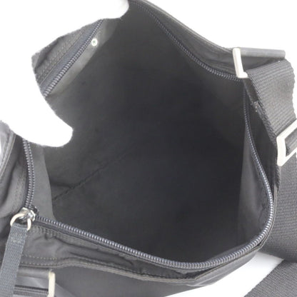 Prada Tessuto Nylon Triangle Logo Leather Shoulder Bag Crossbody Messenger — view 7