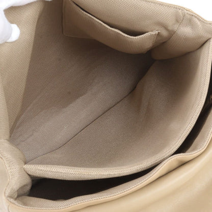 Prada Leather Handbag Mesh Beige Shoulder — view 8