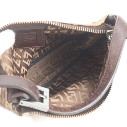 Fendi Zucchino Leather Canvas Handbag — view 7