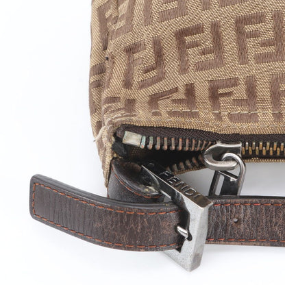 Fendi Zucchino Leather Canvas Handbag — view 8