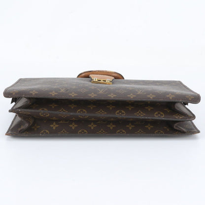 Louis Vuitton Monogram Serviette Fermoir Leather Business Bag Document Bag — view 6