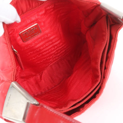 Prada Tessuto Nylon Leather Shoulder Bag — view 7