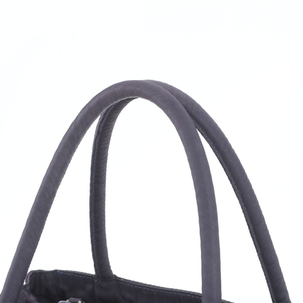 Prada Tessuto Nylon Triangle Logo Tote Bag Shoulder Hand Navy — view 2