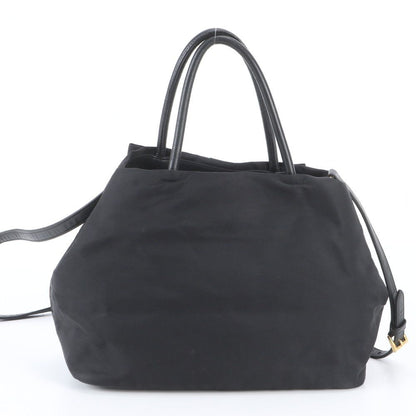 Prada Tessuto Nylon Ribbon Motif 2-Way Tote Bag Crossbody Shoulder Black — view 4
