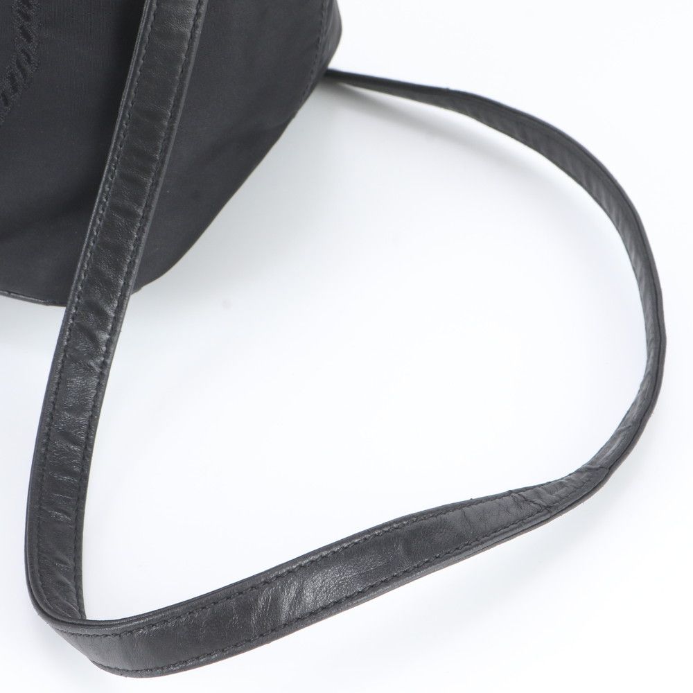 Prada Tessuto Nylon Ribbon Motif 2-Way Tote Bag Crossbody Shoulder Black — view 3