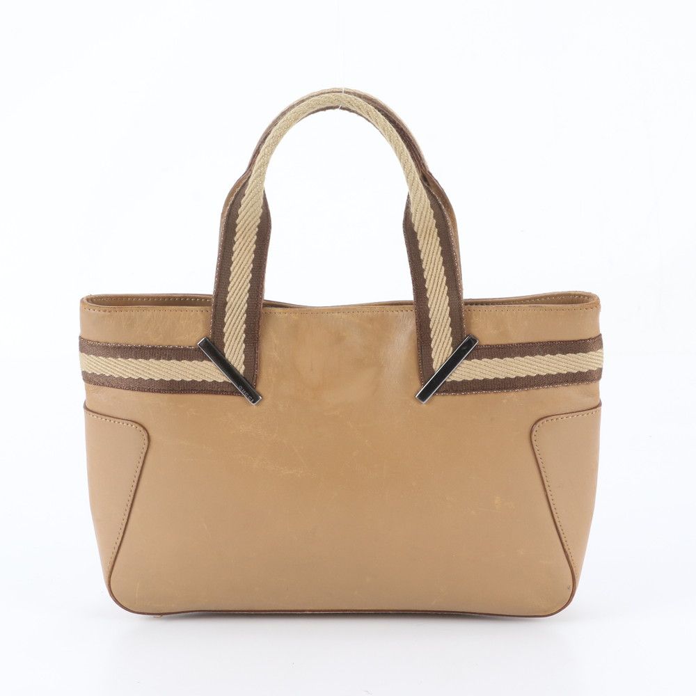 Gucci Leather Handbag Tote Brown — view 3
