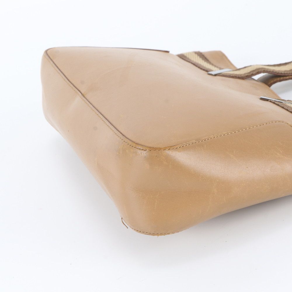 Gucci Leather Handbag Tote Brown — view 5