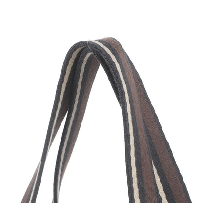 Hermes Troca Horizontal Leather Canvas Tote Bag Shoulder Business Black — view 2