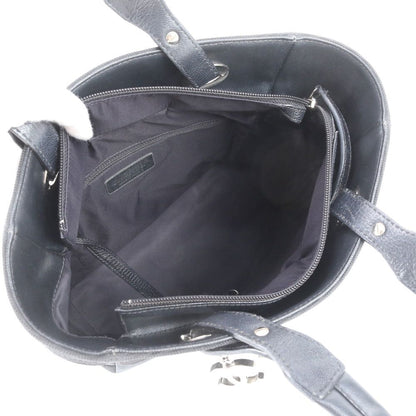 Chanel Paris Biarritz Leather Tote Bag Shoulder Black — view 7