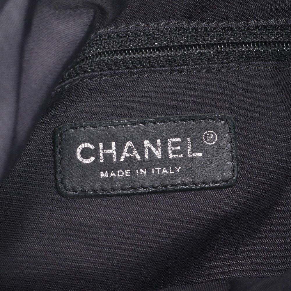 Chanel Paris Biarritz Leather Tote Bag Shoulder Black — view 8