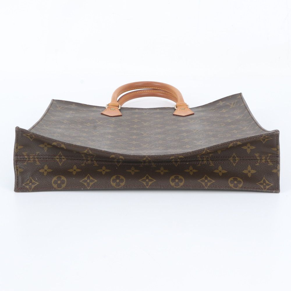 Louis Vuitton Monogram Sac Plat Leather Tote Bag Shoulder Business — view 6