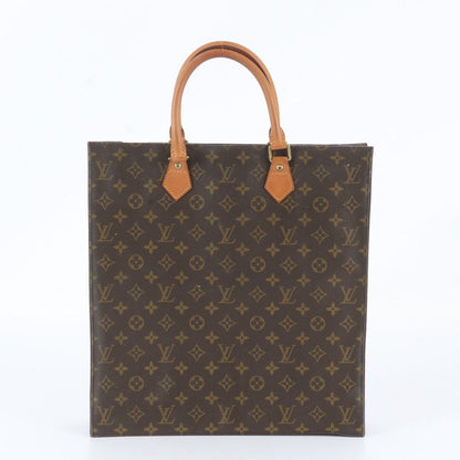 Louis Vuitton Monogram Sac Plat Leather Tote Bag Shoulder Business — view 3
