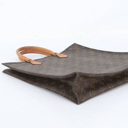 Louis Vuitton Monogram Sac Plat Leather Tote Bag Shoulder Business — view 5
