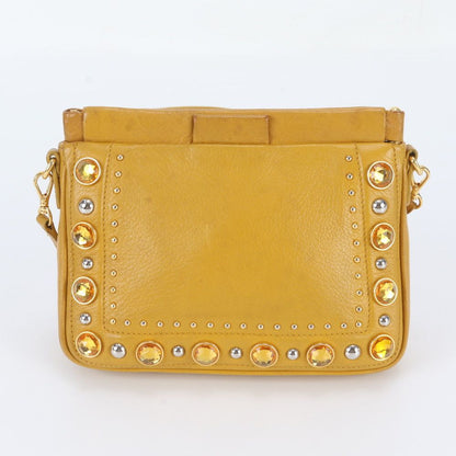 Miu Miu Crystal Bijou Leather Shoulder Bag — view 3